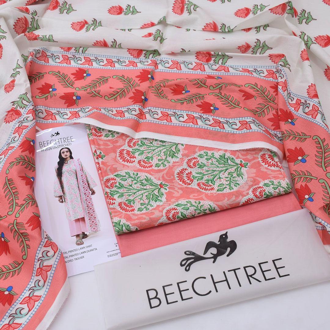 Beechtree Latest Collection 🌼✨_
Digital Lawn Shirt, Plain Dyed Trouser & Digital Lawn Dupatta!