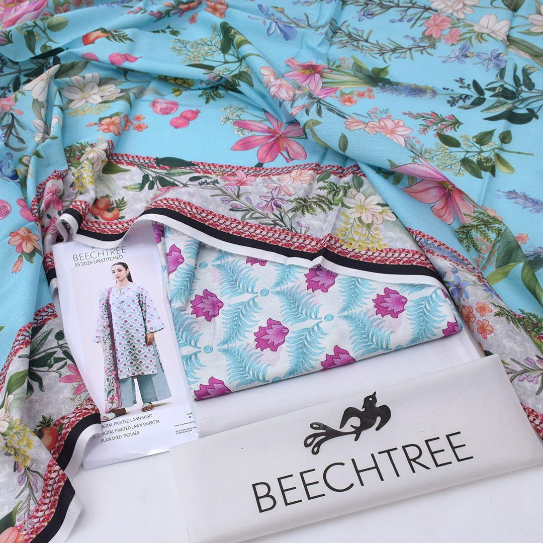Beechtree Latest Collection 🌼✨_
Digital Lawn Shirt, Plain Dyed Trouser & Digital Lawn Dupatta!
