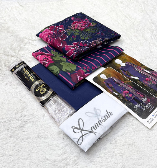 Noor e AzaL 💯 original 3pc FancY embroidery Collection