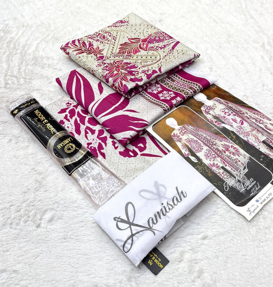 Noor e AzaL 💯 original 3pc FancY embroidery Collection